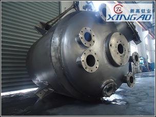 純鈦反應(yīng)釜3000L 制造好驗(yàn)收結(jié)束！